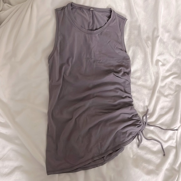 Lululemon purple tank ruched side adjustable size 2-4 - Picture 1 of 4